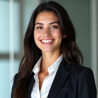 Portrait of a smiling young woman, an expert in telecommunications