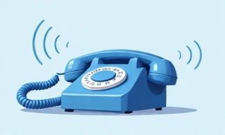 Illustration of a stylized phone receiver