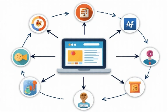Diagram showing data flow between a website and third-party services via cookies