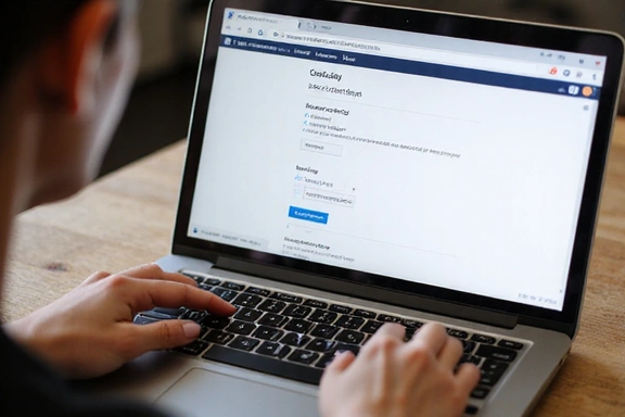 Person managing cookie settings on a laptop