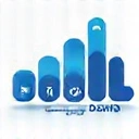 Data usage icon with graphs