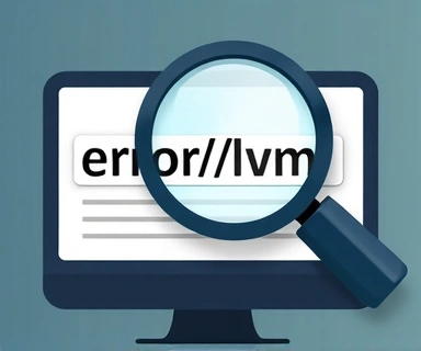 Magnifying glass checking URL for typos